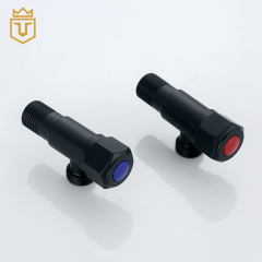 Hot Cold Water Toilet Black Angle Valve