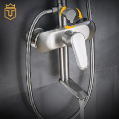 Wall Mounted Exposed Bathroom Shower Rail Set