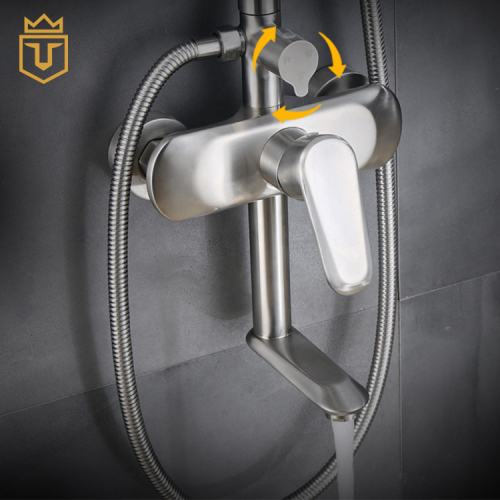 Wall Mounted Exposed Bathroom Shower Rail Set