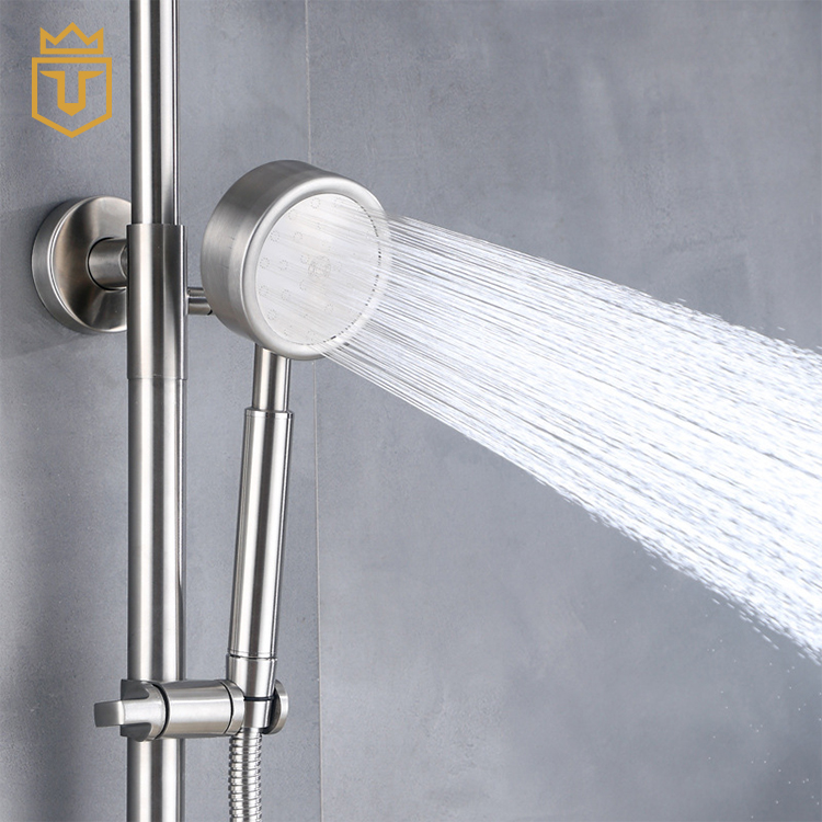 Brushed SS 304 Exposed Wall Mounted Shower Set