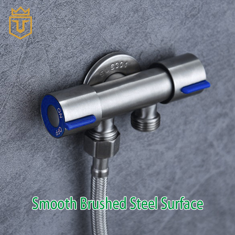 Cold Water SS 304 2 Outlets Dual Angle Valve