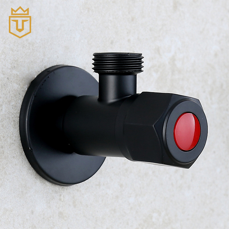 Hot Cold Water Toilet Black Angle Valve