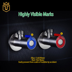 Bathroom Hot Cold Water Long Angle Stop Valve