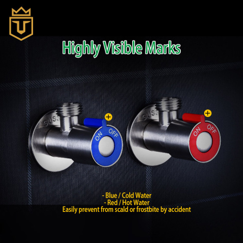 Bathroom Hot Cold Water Long Angle Stop Valve