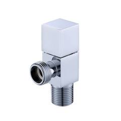 Shiny Chrome Brass Square Angle Valve