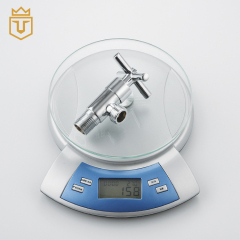 Chrome Plated Cross Handle Zinc Alloy Angle Cock