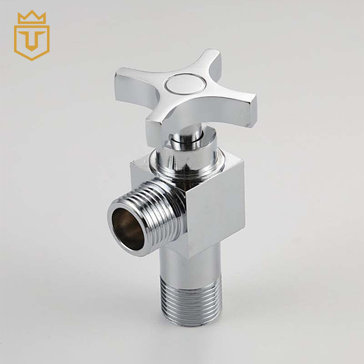Chromed Cross Handle Toilet Angle Valve
