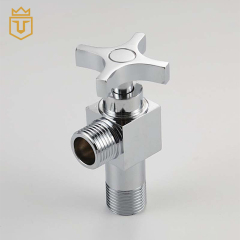 Chromed Cross Handle Toilet Angle Valve