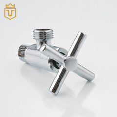 Chrome Plated Cross Handle Zinc Alloy Angle Cock