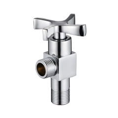 Chromed Cross Handle Toilet Angle Valve