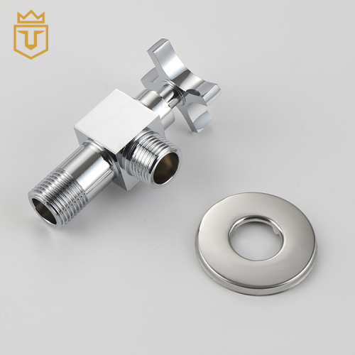Chromed Cross Handle Toilet Angle Valve