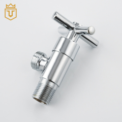 Chrome Plated Cross Handle Zinc Alloy Angle Cock