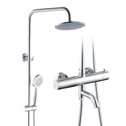 Exposed Wall Mounted Thermostatic Bathroom Shower