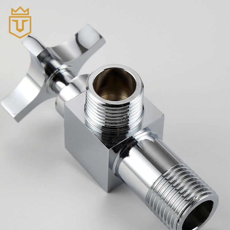 Chromed Cross Handle Toilet Angle Valve