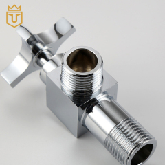 Chromed Cross Handle Toilet Angle Valve