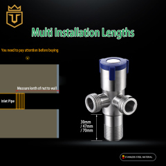 Single Handle 2 Way 90 Degree Angle Valve Double