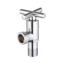 Chrome Plated Cross Handle Zinc Alloy Angle Cock