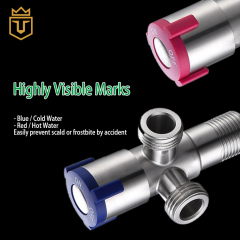 Single Handle 2 Way 90 Degree Angle Valve Double