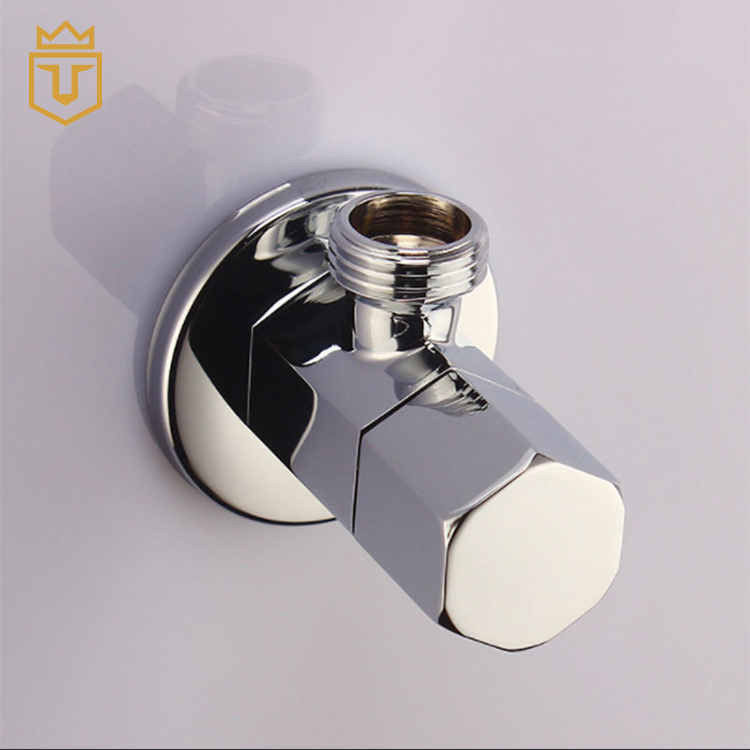 Quick Open Toilet Chrome Brass Hex Angle Valve