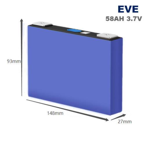 EVE 58Ah 3.7V NMC Prismatic Rechargeable Lithium Ion Battery