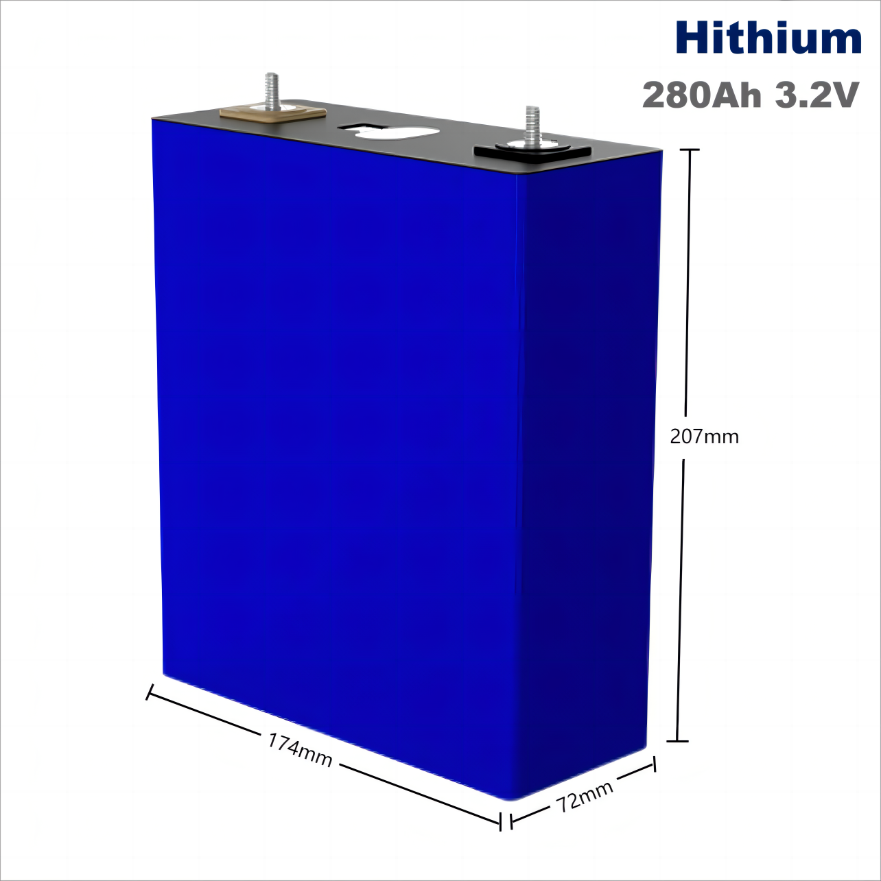 Hithium 3.2V 280Ah LiFePo4 Prismatic Battery Cell Rechargeable Lithium ...