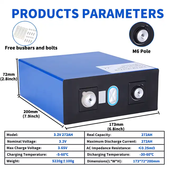 CATL 272Ah 3.2V LiFePO4 Prismatic Rechargeable Lithium Ion Battery