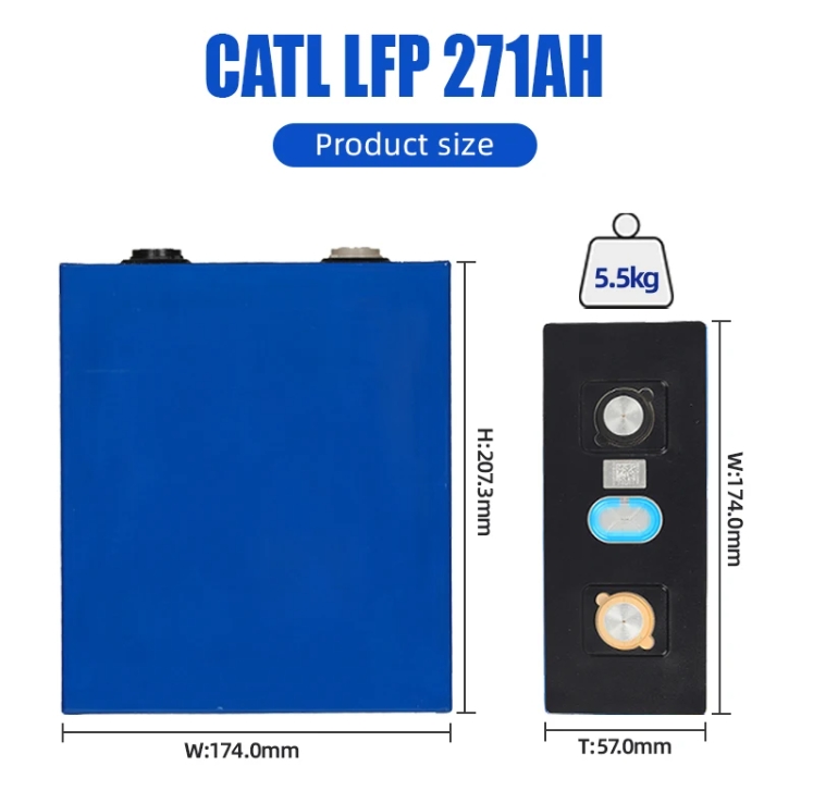 CATL 271Ah 3.2V LiFePO4 Prismatic Rechargeable Lithium Ion Battery