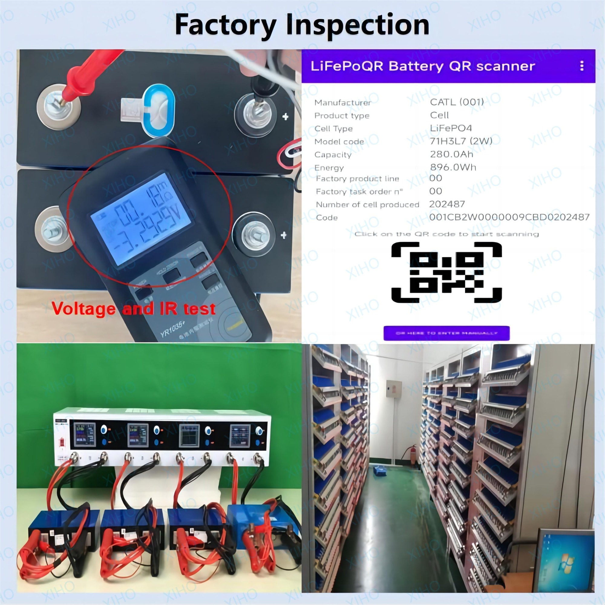 Xiho 3.2V Catl 280Ah CB2W0 CB310 302Ah 314Ah 320AH Lifepo4 Battery Cells LFP Lithium Ion Prismatic Cell Lithium Iron Phosphate Battery Home Energy Storage System
