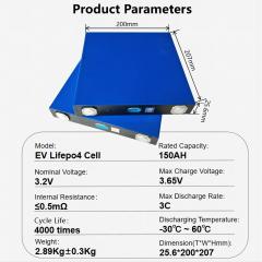 Xiho 3.2V Eve 150Ah Prismatic Lifepo4 Battery Cells LFP Lithium Ion Prismatic Cell Lithium Batteries For Home Energy Storage