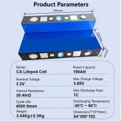 Xiho Catl 3.2V 190Ah Lifepo4 Battery Prismatic Cell Solar Lithium Ion Batteries