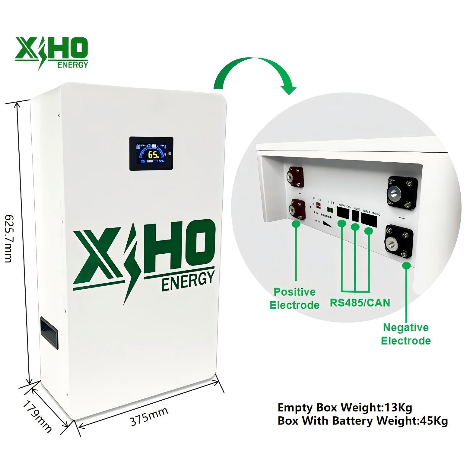 Xiho Design Wall Mounted Lithium Battery Solar Energy Storage Systems 100Ah 48V 51.2V 5KWH Lifepo4 Batteries Pack