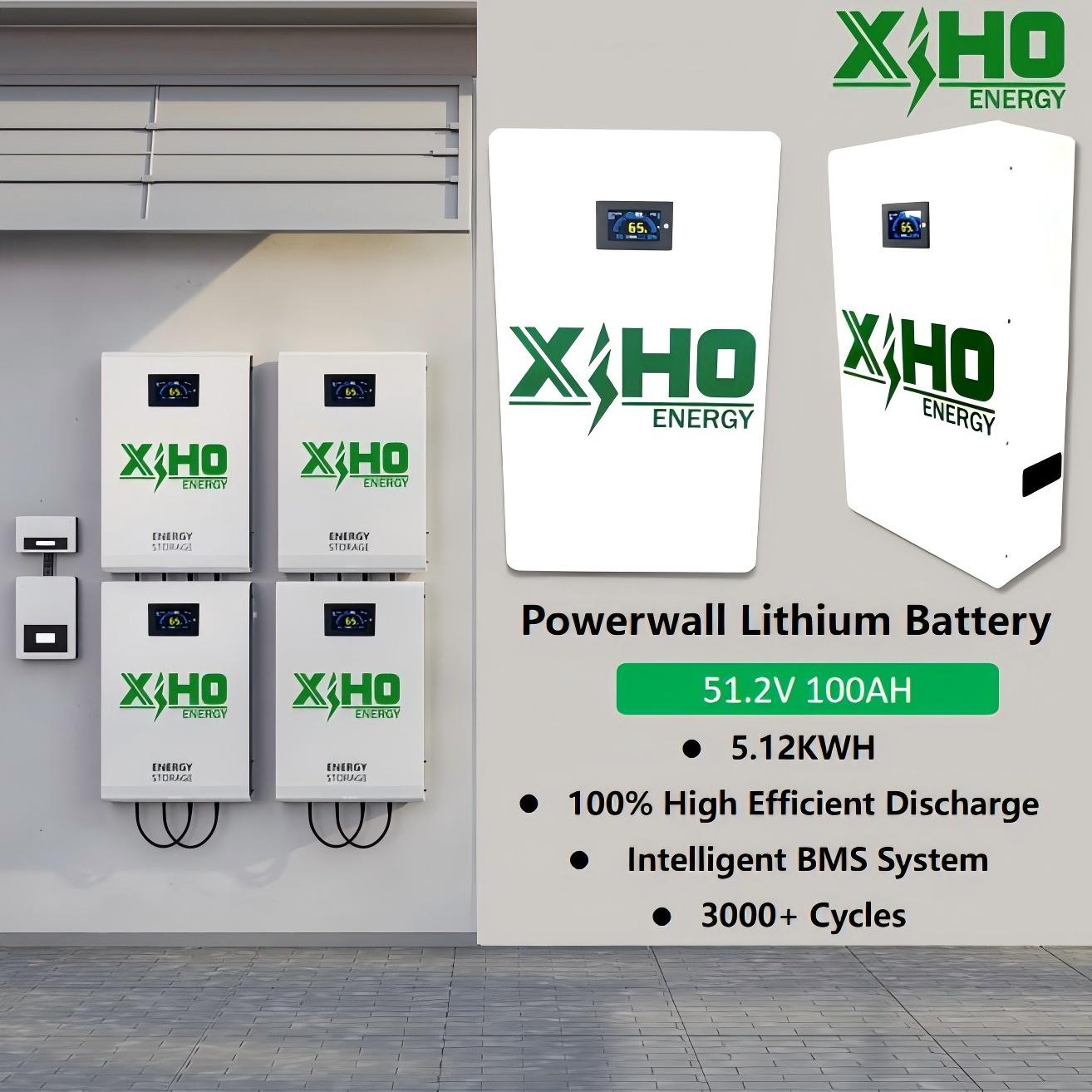 Xiho Design Wall Mounted Lithium Battery Solar Energy Storage Systems 100Ah 48V 51.2V 5KWH Lifepo4 Batteries Pack