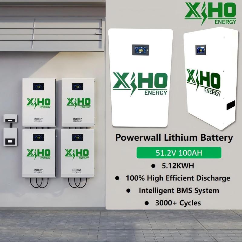 Xiho Design Wall Mounted Lithium Battery Solar Energy Storage Systems 100Ah 48V 51.2V 5KWH Lifepo4 Batteries Pack