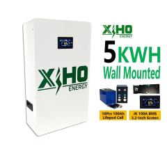 Xiho Design Wall Mounted Lithium Battery Solar Energy Storage Systems 100Ah 48V 51.2V 5KWH Lifepo4 Batteries Pack