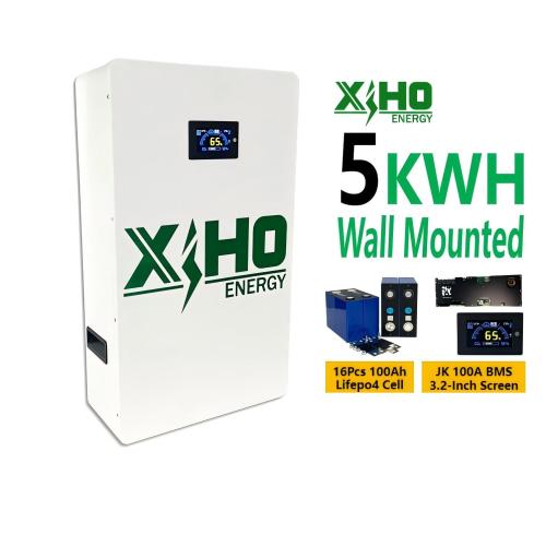 Xiho Design Wall Mounted Lithium Battery Solar Energy Storage Systems 100Ah 48V 51.2V 5KWH Lifepo4 Batteries Pack