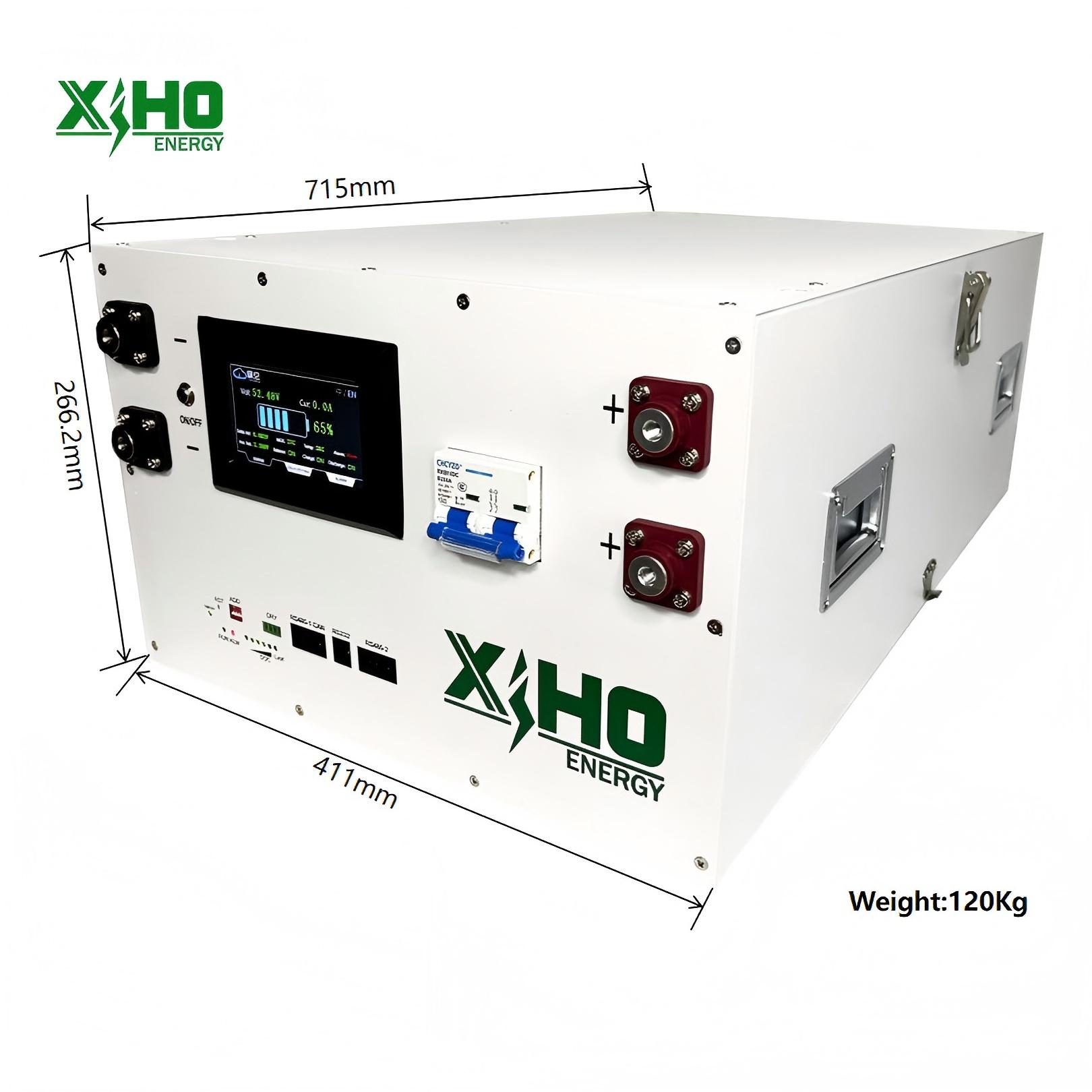 XIHO 15KWH Stackable Lithium Ion Battery Pack 51.2V 48V 300Ah 280Ah EVE LF280K Lifepo4 Grade A Cells JK BMS for Solar Home Energy Storage