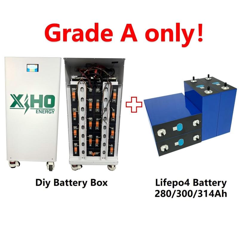 XIHO 15KWH Vertical Lithium Ion Battery Pack 51.2V 48V 300Ah 280Ah EVE LF280K Lifepo4 Grade A Cells Solar Home Energy Storage