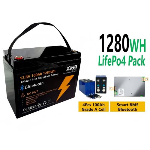 Xiho Design 1Kwh Lithium Battery Pack 12.8V 100Ah Lifepo4 Batteries Pack For Solar Energy Storage Systems