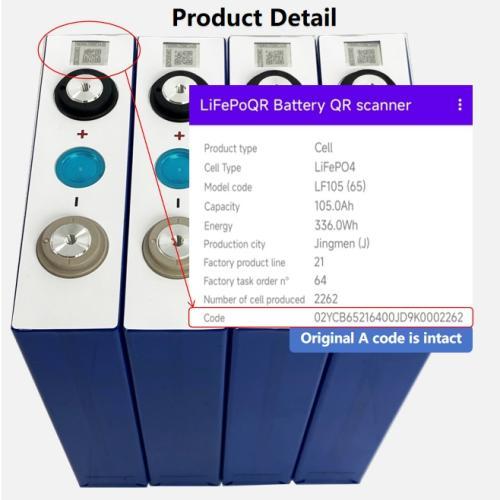 EVE 105Ah 3.2V Lifepo4 Cell 105Ah 5000 Cycles Rechargeable Batteries Lithium Iron Phosphate Battery for DIY Energy Storage