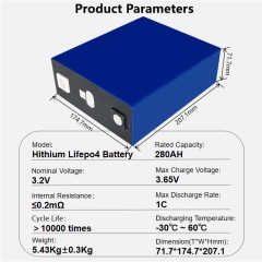 XIHO 280ah Lifepo4 Battery 3.2V Solar Energy Storage Lifepo4 Battery