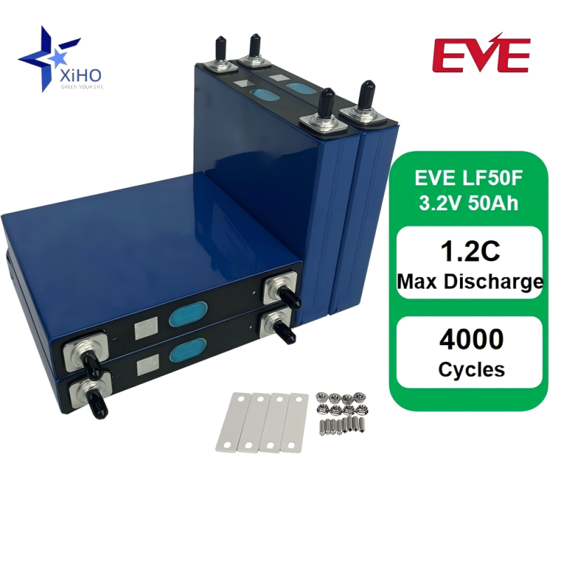 XIHO EVE LF50Ah 3.2V LiFePo4 Prismatic Battery Cell Rechargeable Lithium Iron Phosphate Battery EV Solar Energy Storage