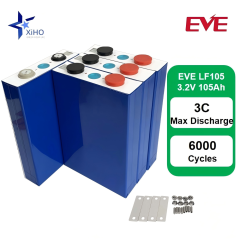 EVE LF105Ah 3.2V LiFePo4 Prismatic Battery Cell Rechargeable Lithium Iron Phosphate Battery EV Solar Energy Storage