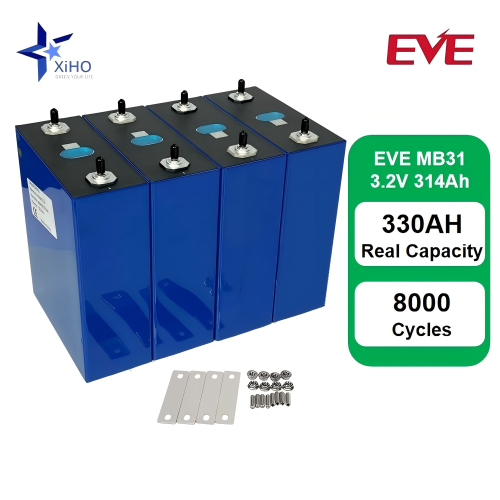 Xiho Eve MB31 8000 Cycles 3.2V 314Ah LiFePo4 Battery Cells Rechargeable Prismatic Cell Lithium Ion Batteries for Home Energy Storage Solar System