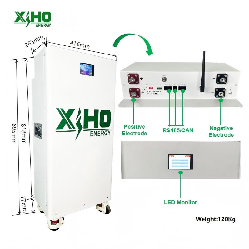 XIHO 16kWh Floor-Standing Lithium Ion Battery Pack 51.2V 48V 314Ah Grade A Lifepo4 Cells Solar Home Energy Storage