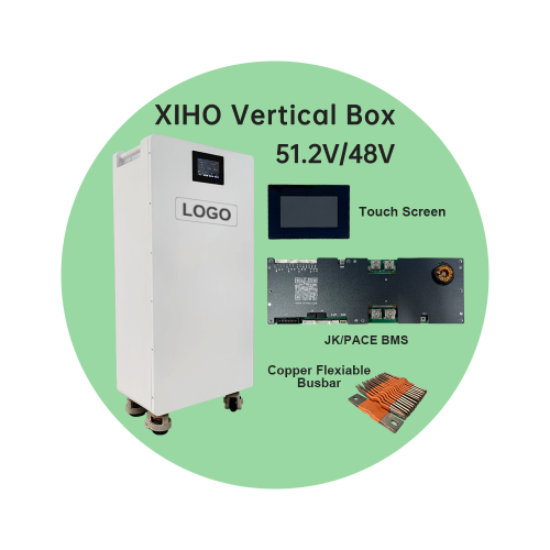 XIHO New Design 51.2V 48V 345AH 314AH 280AH 16S1P 16kWh 15kWh Vertical DIY Metal Lifepo4 Battery Box Wiht JK BMS