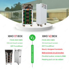 XIHO V2 Manufacturer Li Ion 51.2V 48V 314AH 280AH Lithium Cell 16S1P 16kWh 15kWh Vertical DIY Metal Lifepo4 Battery Box Wiht PACE BMS