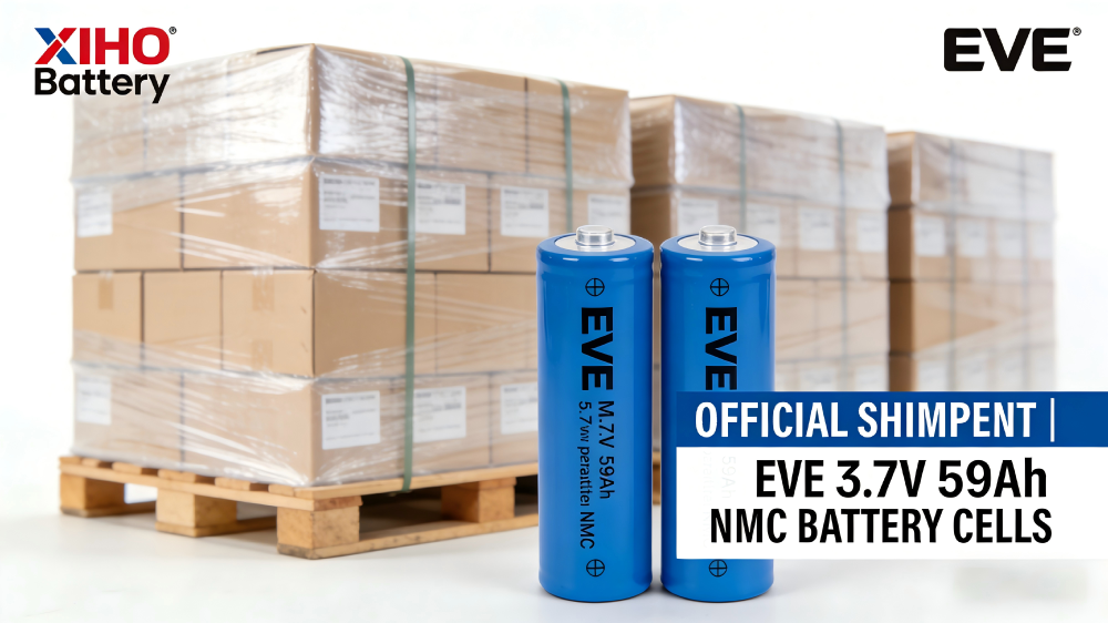XIHO Battery Ships EVE M21 3.7V 59Ah NMC Cells to Our Global EV &amp; DIY Clients