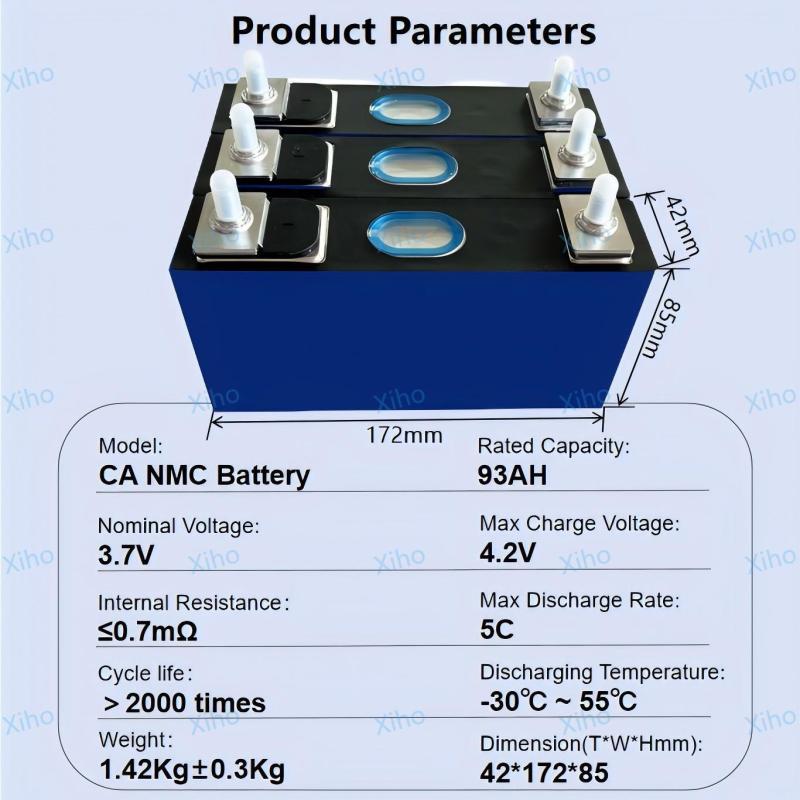 CATL 93Ah 3.7V NMC Prismatic Rechargeable Lithium Ion Battery