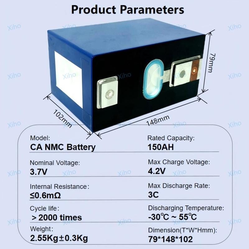 CATL 150Ah 3.7V NMC Prismatic Rechargeable Lithium Ion Battery