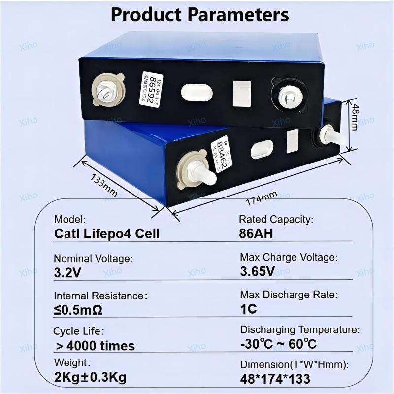 CATL 86Ah 3.2V LiFePO4 Prismatic Rechargeable Lithium Ion Battery